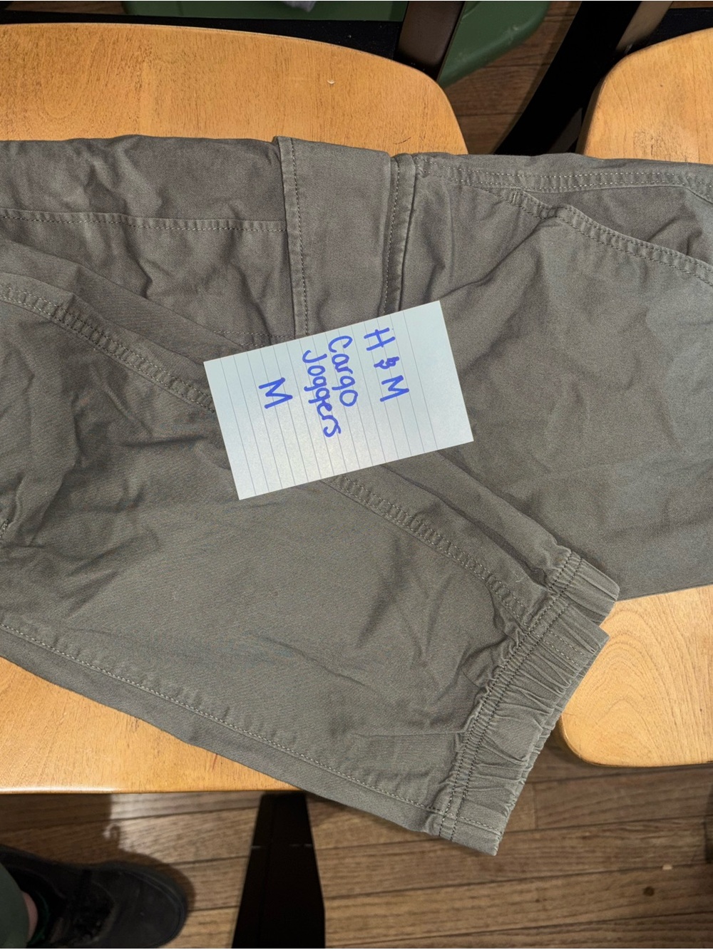 H&M Olive Gray Cargo Joggers
